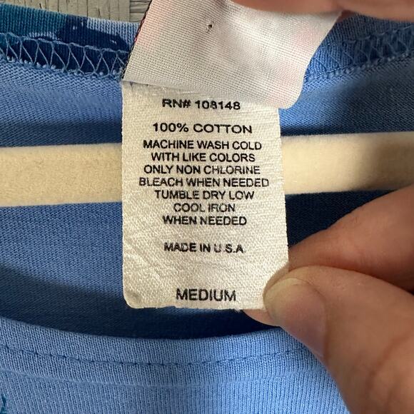 Red Ginger women’s travel T-shirt, dress blue tropical coastal beach pockets￼ - Picture 5 of 9